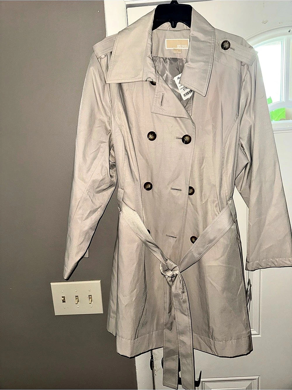 Michael Kors Women's Trench Coat in Gray Size 2X NWT